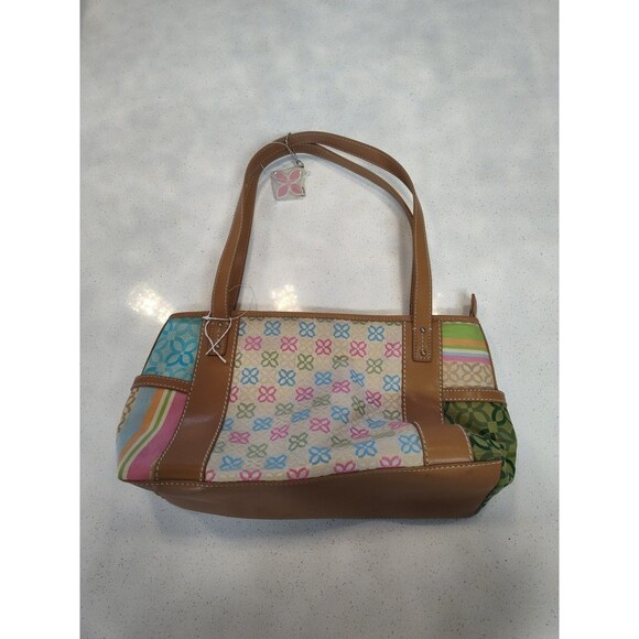 Relic Fossil Patterned Multi-Color Purse double Handle SEE PHOTOS For Flaws - Picture 1 of 10